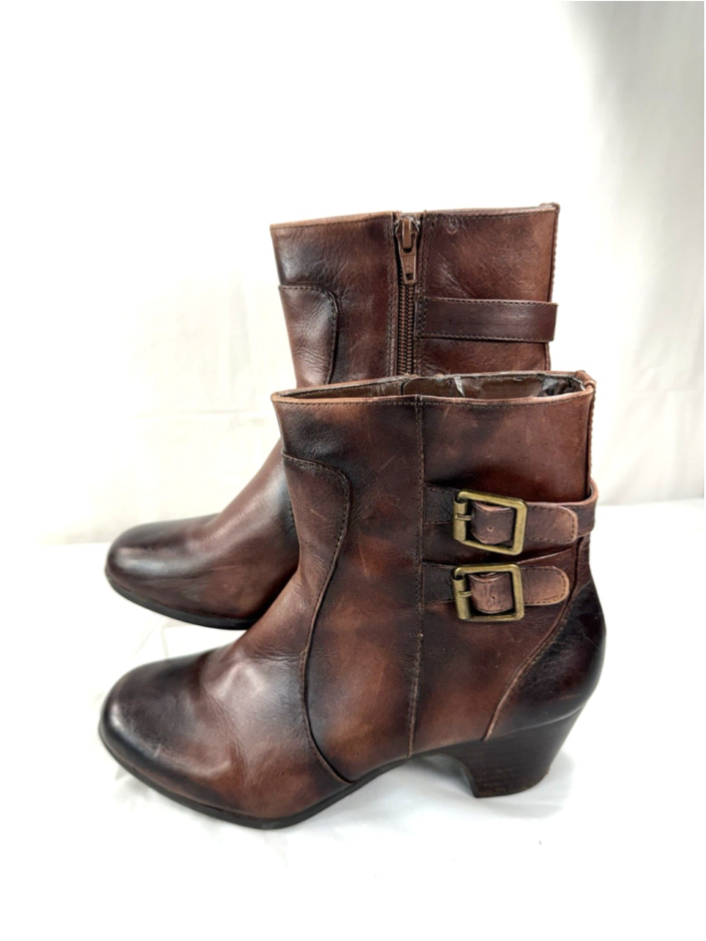 Michelle D Redwood Leather Women's Bootie Sz 9M